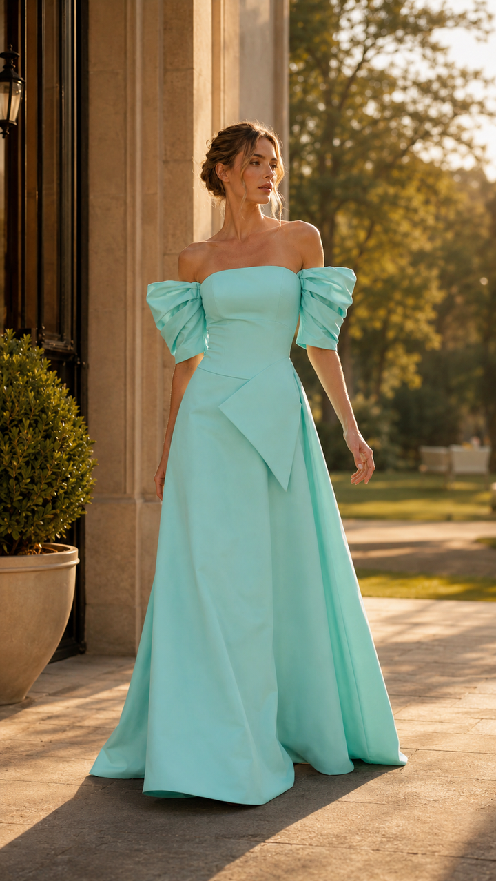 Aqua Celeste Couture Gown