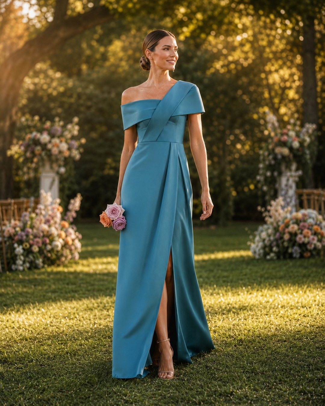 Azure Élan Couture Gown