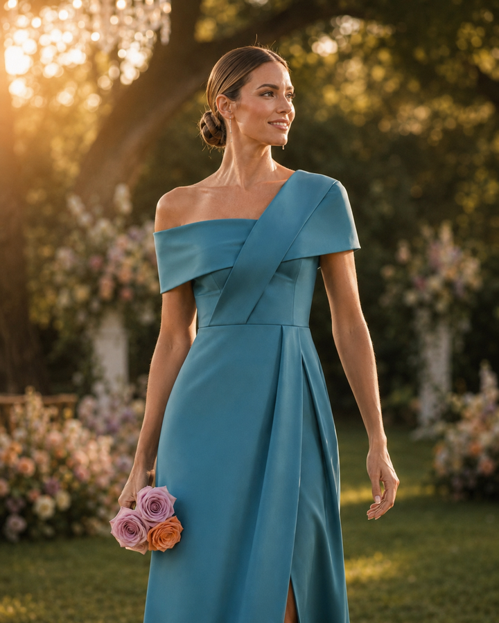 Azure Élan Couture Gown