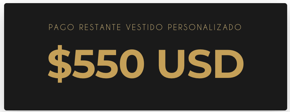Pago Final - Vestido Personalizado